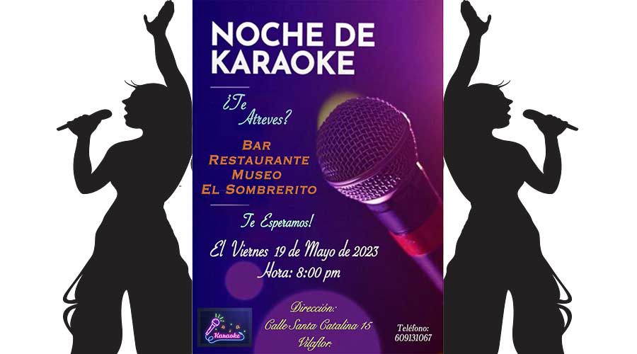 Noche de karaoke, viernes 19 de mayo