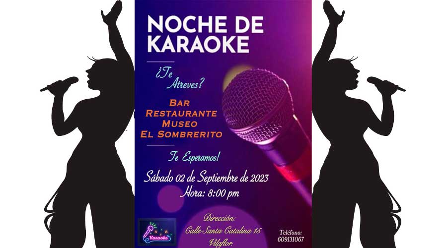 Karaoke - 02/09/2023 Restaurante- Museo El Sombrerito en Vilaflor de Chasna